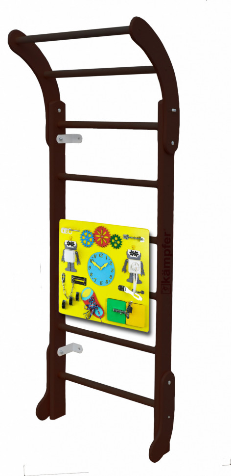 Шведская стенка Kampfer Baby Step Busyboard (№5 Шоколадный Бизиборд желтый)