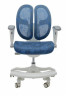 Кресло EXPERT ORTO (спинка DUO, слайдер, подлокотник 3D) каркас светлый, сетка синий