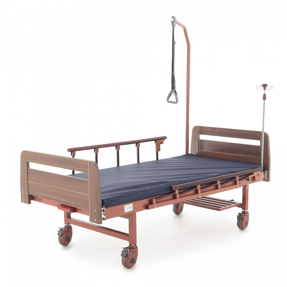 Кровать механическая Е-17В (ММ-1024Д-06) ЛДСП (коричневый) с матрасом